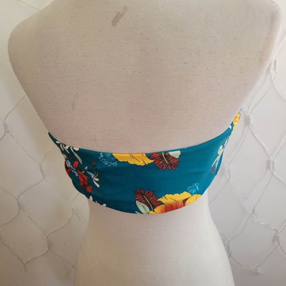 Zaful (2 Piece) Bikini Swimsuit / Dark Green Floral / Top 6 Bottom 8 - Picture 3 of 7